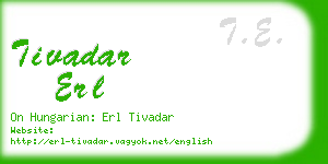 tivadar erl business card